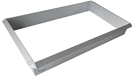 innogard S7052-001 – Schneckenzaun Set 8 TLG. – Galvalume Alu-Zink – 4X Außenecke 90°, 4X Seitenteil 25 x 0,05 cm x 1 m