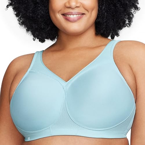 Glamorise Sport-bh för dam, MagicLift, sömlös, bygellös, plusstorlek, 1006, 80B