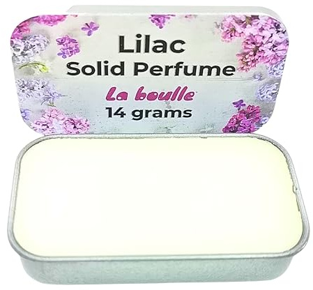 Lilac Solid Natural Perfume Balm. For Sensitive Skin. Handmade Natural Cosmetics. Vegan. Made in UK.