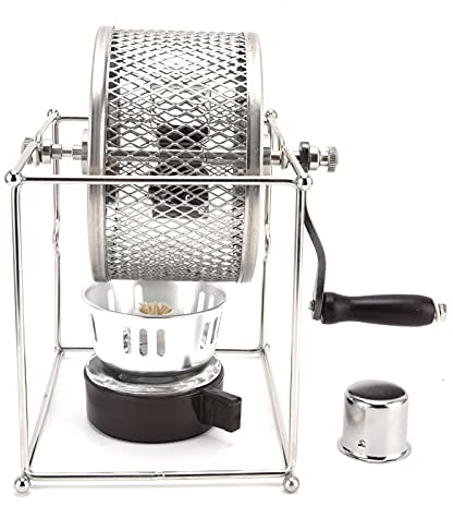 Tostatrice Per Chicchi di Caffè a Manovella - Piccola Torrefazione a Rulli in Acciaio Inossidabile con Controllo della Temperatura Per Un Caffè Perfettamente Tostato a Casa