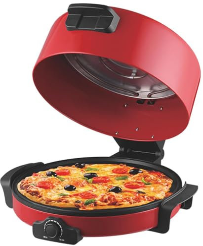 Pizza Maker Electric - 40cm Diameter Non-Stick Pan With Adjustable Temperature Controls, For Pizzas, Nachos, Fajitas, Omelettes - Easy To Use