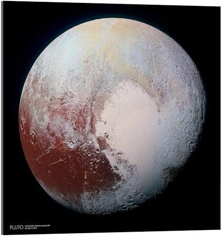 Posterlounge Pluto, Aufnahme von New Horizons (2015) Acrylglasbild | 20 x 20 cm von Sascha Kilmer Wandbilder Wanddeko