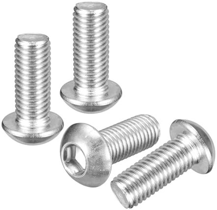 DTGN M12-1.75x30mm Linsenkopfschrauben mit Innensechskant - 4er Pack - Gut für Rennrad, Mountainbike, Auto, Motorrad - 304 Edelstahl weiß lackiert - Sechskant-Antriebsbefestigungen