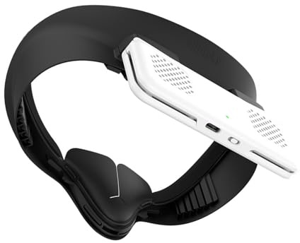 YAOGUI Almohadilla Protectora para Ojos con Refrigeración por Circulación Ventilador Incorporado Protector Facial Transpirable para Accesorio Realidad Virtual 3S