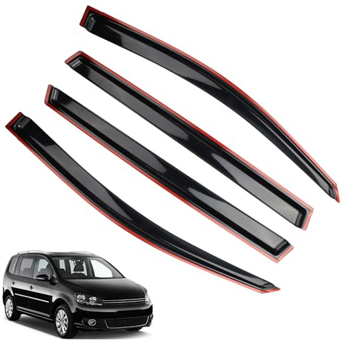 BONRYAN Windabweiser kompatibel mit VW Touran 2003-2010 (1T1, 1T2), 2010-2015 (1T3) 4pcs Regenschutz zum Aufkleben für Fenster
