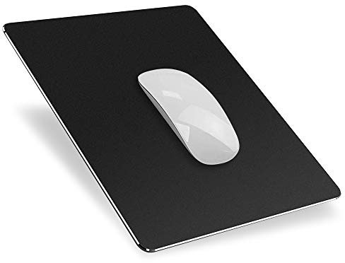 YiYunTE Alfombrilla de Ratón Aluminio Gaming PC Alfombrilla para Ratón Metalica Mouse Pad con Base PU Goma Impermeable Cojín de Ratón Lavable Antideslizante Mousepad para Ordenador Portátil Oficina