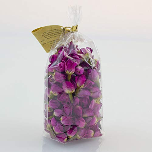 Rosenknospen getrocknet | natürliche Rosenknospen frisch geerntet und schonend getrocknet | beste Lebensmittelqualität aus Bayern | Teeblüten | Rosentee | aus kontrollierten eigenen Anbau 50g