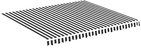 vidaXL Tissu de Remplacement pour Auvent Toile d'Auvent Tissu de Rechange pour Store Banne de Jardin Terrasse Extérieur Anthracite et Blanc 4x3,5 m