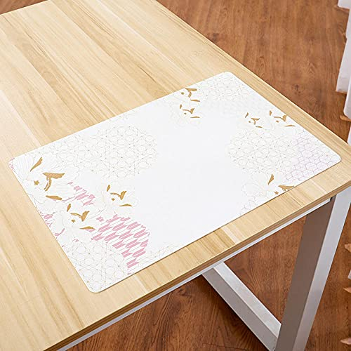 Tovagliette Americana Plastica Lavabili Senape Rosa Tovagliette Colazione PVC Sottopiatti Antiscivolo Tovagliette Americane Antiscivolo Tovaglietta Resistente Al Calore 30x45cm 8 Pcs
