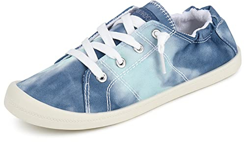 JENN ARDOR Women’s Low Top Canvas Slip On Sneaker Comfort Casual Shoes Walking Flats