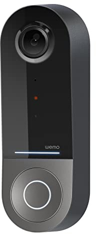 Wemo Smart Video Doorbell - Apple HomeKit Secure Video with HDR - Smart Home Products Video Doorbell Camera - Ring Doorbell for Security Camera System - WiFi Camera Doorbell w/ 223° FOV & 2-Way Audio