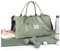 HYC00 Borsone Palestra Donna Uomo con Scomparto Scarpe Borsone da Viaggio Sportivo Borse da Palestra per Donna Borsa Piscina Fitness Borsa per Ospedale Weekend Duffel Bag per Yoga Sport,Grigio verde