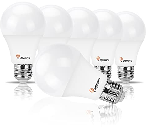 BHMAOYN Bombilla 12V 24V E27 LED 10W (Equivalente a 75 W) Blanca Neutra 4000K,270° 1100LM, Bombillas LED AC DC 24V E27 Luces 12V LED para Caravana Jardín Casita,No Regulable,Pack De 6