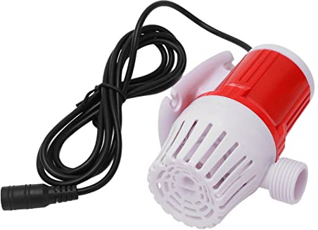 Vattenpump, 1200L/H Dränkbar Pump 20W DC12V Ultratyst Fontänpump med 16,4 Fot Höglyftande Fontänvattenpump Akvariumpump för Akvarium, Damm, Hydrokultur, Statyer, Trädgårdsvattenfall