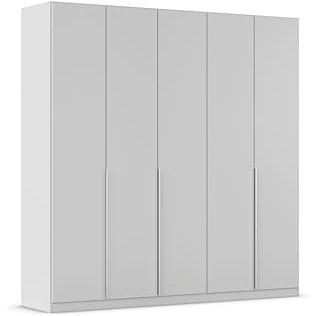 Rauch Möbel Alabama, Kleiderschrank, Farbe Seidengrau, Breite 226 cm | Schrank, 5-türig, Zubehör Premium, für Schlafzimmer, Kinderzimmer, Garderobe, Flur