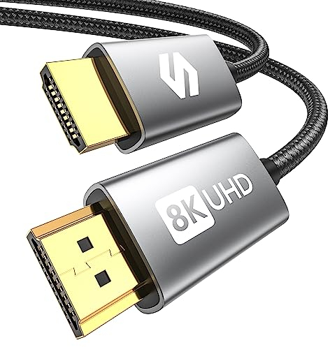 Silkland Cavo HDMI 2.1 8K 3M, Cavo HDMI eARC per Soundbar 48Gbps, Cavo HDMI PS5 4K@120Hz, 2K@240Hz/144Hz, 8K@60Hz, Dynamic HDR 10, Dolby Atmos, HDCP 2.2/2.3 per Fire TV, HDTV, Xbox Series X/S