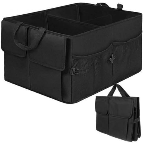 Bekuld Organizador Maletero Coche, Caja Plegable Coche de Tejido Oxford y Asas Impermeable Bolsa Maletero Bolsa para Almacenamiento Furgoneta para Camper y Casa