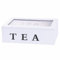 Galileo Caja para té e infusiones, 6 ranuras interiores, color blanco, Sibila