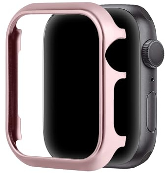 Glitter klockfodral kompatibelt med Apple Watch 41 mm, ultratunt rostfritt stål skyddande fodral, stötsäkert fodral aluminium reptåligt klockfodral hårt kompatibelt med Apple iWatch 41 mm skydd serie
