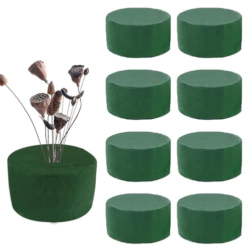 Mousse Florale,8pcs Mousse Steckmos,Bloc de Mousse Florale,Mousse Florale Humide,Composé Enfichable,éponge Enfichable,Briques Enfichables pour Compositions Florales,pour Artisanat,Mariage