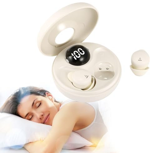 Kopfhörer zum Schlafen, Mini 5.4 Schlafkopfhörer Bluetooth Seitenschläfer Geräuschunterdrückung, 28h Akkulaufzeit ENC Noise Cancelling Wireless kabellose In Ear schlaf Kopfhörer Sporttraining Earbuds