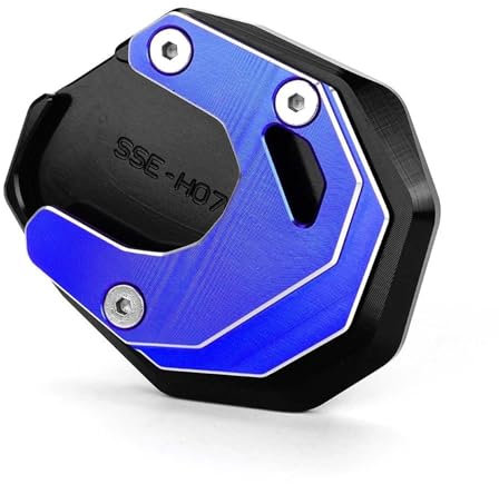 DTASMBD Motorrad-Ständerpolster Seitenständer-Fußplatte Für NC750X NC 750X NC 750 X 2021-2024 Verlängerungsfußpolster Stützplatte Motorrad Kickstand Pad(Blau)