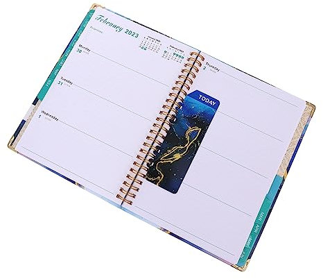 OHPHCALL Coil Schedule Book Englischer Coil Notizblock Home Supplies Spiralbindung Horizontales Umbläten Kein Herunterfallen Der Einfaches Abreißen Für Tagespläne Und Prioritäten