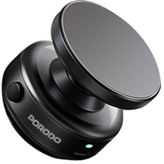 Porodo Vacuseal Compatible With Magsafe Magnetic Mount, 110mAh Battery, Strong Suction, Adjustable Viewing Angle, One-Hand Operation - Black