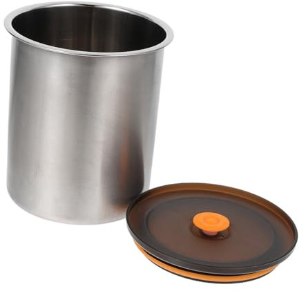 HOLIDYOYO botes de cocina recipiente Contenedores alimento bote de café hermético tarros de almacenamiento botes con tapas herméticas tarro de café hermético páginas Silver