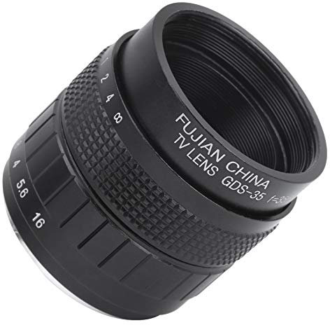 aqxreight 35 Mm F1.7 C Lenti a Montaggio per Televisori e Telecamere - Accessorio Fisso Mirrorless (BLACK)