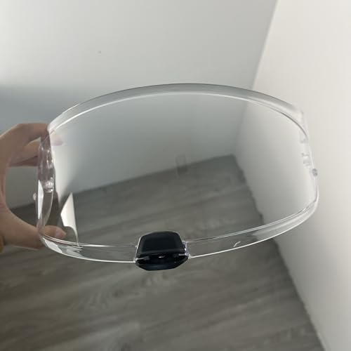 KWTN Motociclo Visiera HJ20M for HJC C70,FG-17,FG-ST,IS-17 Protettiva UV Casco Moto (Argento - for Il Giorno)(Clear-for Day+Night)