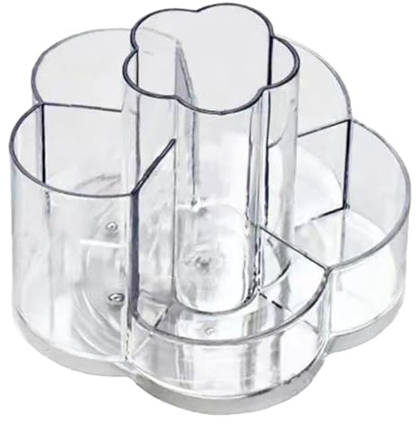 Alipis Organisateur De Maquillage Rotatif Plastique Six Compartiments Pour Vanité Cosmétiques Bureau Rangement Polyvalent