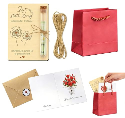 Caja de Regalo de Madera para Dinero y Tarjetas Regalo | Embalaje de Regalo con Sobre, Pegatinas y Tarjeta | Ideal para Cumpleaños, Bodas y Celebraciones