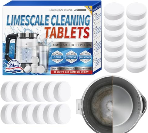 Water Bottle Cleaning Tablet, 24 Powerful Water Spot Remover | Bottle Cleaning Tablet, Shower Head, Tumbler, Coffee Cup, Tea Maker, Mug, Travel or Home Use