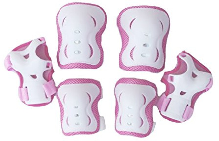 Faxianther Boys Girls Kids 6PCS Safety Protective Gear Knee Elbow Wrist Pads Set Adjustable Collision Avoidance Skate Roller Blading Cycling Knee Braces Elbow Guards Wrist Support Protector Kneepad