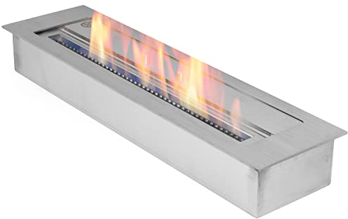 Moritz 60 cm rostfritt stål ekologisk etanol brännare gelkaminer bränngel dubbelvägg 3,5 l eld