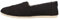 TOMS Womens Canvas Alpargata Slip-on Shoes Recycled Cotton Loafer Ballet Flat, Black White, 6 UK