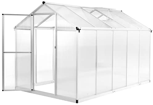 INLIFE Gewächshaus Aluminium 302x190x195 cm 11,19 m³