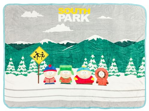 Silver Buffalo South Park Busstopp 45 x 60 fleece överkast