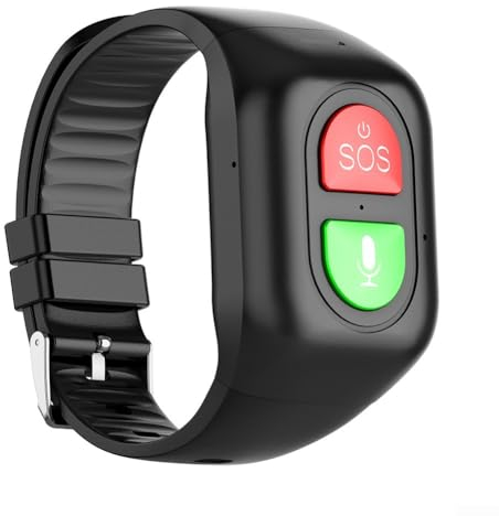 SPORTARC Reloj inteligente 4G de posicionamiento con detección de caída, frecuencia cardíaca y presión arterial, dispositivos de alerta de caída para ancianos con GPS