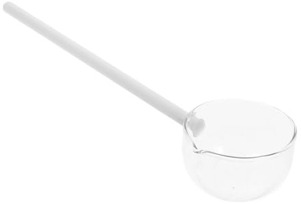 Hoement Handgehaltener Teelöffel Aus Glas Dekorativer Löffel Mit Langem Griff Vielseitiger Servierlöffel Für Tee Suppe Und Dessert Für Haushalt Und Gastronomie