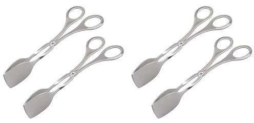 PAGJHRFJG Pinze da Cucina 4 Pezzi Pinze per Griglia Pinze per Pasticceria Pinze per Servire Pinze Multiuso Pinze da Cucina Un Forma di Forbice