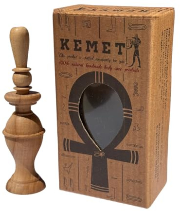 HARRAZ Kemet 100% Natural Egyptian Eyeliner in Powder Form, Handmade Eyeliner with Pharaoh packing.