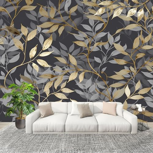 Générique Grande taille Papier Peint de Photo 350x256 cm ModeArtImpriméS Botaniques Peler Et Coller Papier Peint Panoramique intissé Murale Gris Foncé Pour Salon Chambre Enfant Chambre Décoration