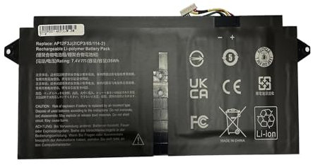AP12F3J 2ICP3/65/114-2 Remplacement de la Batterie d'ordinateur Portable pour Acer Aspire13.3 S7 Ultrabook S7-391 S7-391-53334G12aws MS2364 S7-391-53334G12aws S7-391-53334G25aws Series(7.4V 35Wh)