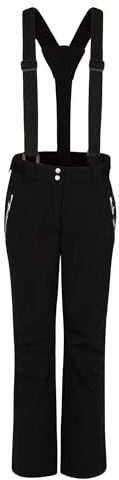Dare 2b Effused II Pant womens Ski Salopette Pant Waterproof & breathable Recycled fabric - adjustable waist system and braces, snow gaitors - Short Leg