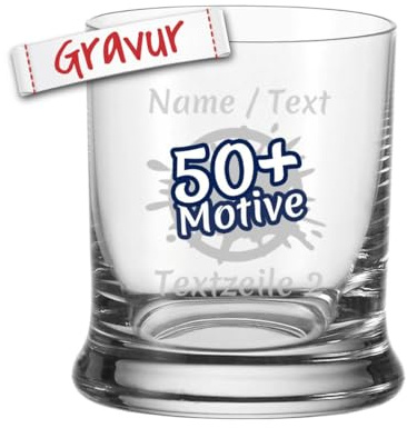 LEONARDO Whiskyglas mit Gravur personalisiert/Namen, Whisky Geschenk graviert zum Geburtstag, Whiskey Glas für Genießer (350 ml)