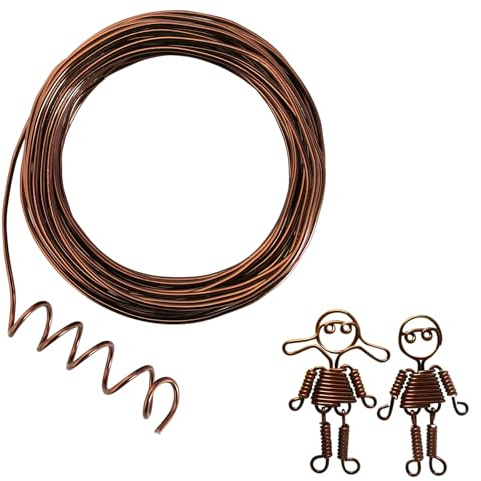 50 Feet Copper Aluminum Craft Wire, 16 Gauge 1.5mm Thickness Sculpting Wire, Armature Wire for Sculpting, Bendable Metal Craft Wire for Making Dolls Skeleton DIY Crafts