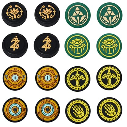 TOEECY 16 PCS Joystick Caps Kappen für Switch/OLED/Lite, Thumbstick Grip Kappen Controller Stick Aufsätze Analog Stick Cover Weiche Silikon Stick Kappen rutschfest und Abriebfest