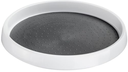 Westmark Plato Giratorio Ronda, Organizador Práctico para Guardar Utensilios en la Cocina, Baño, Vestidor o Habitación Infantil, Antideslizante, Borde Elevado, ø 255 mm